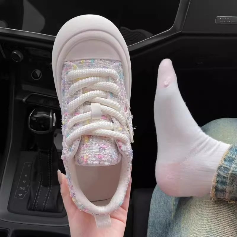 Damen Trendige Komfort-Sneaker mit glitzerndem Sternen-Detail Drune