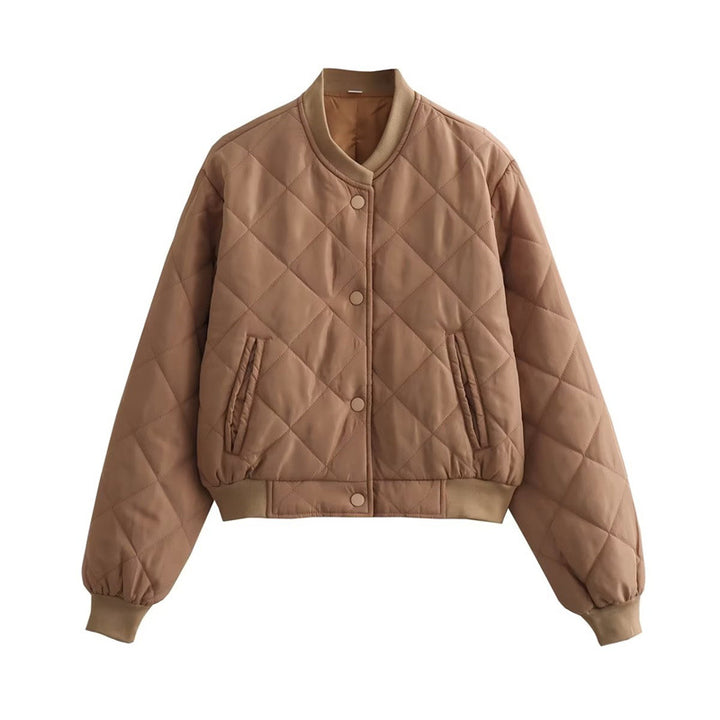 Damen gesteppte Übergangsjacke mit elastischen Bündchen und praktischen Taschen Drune