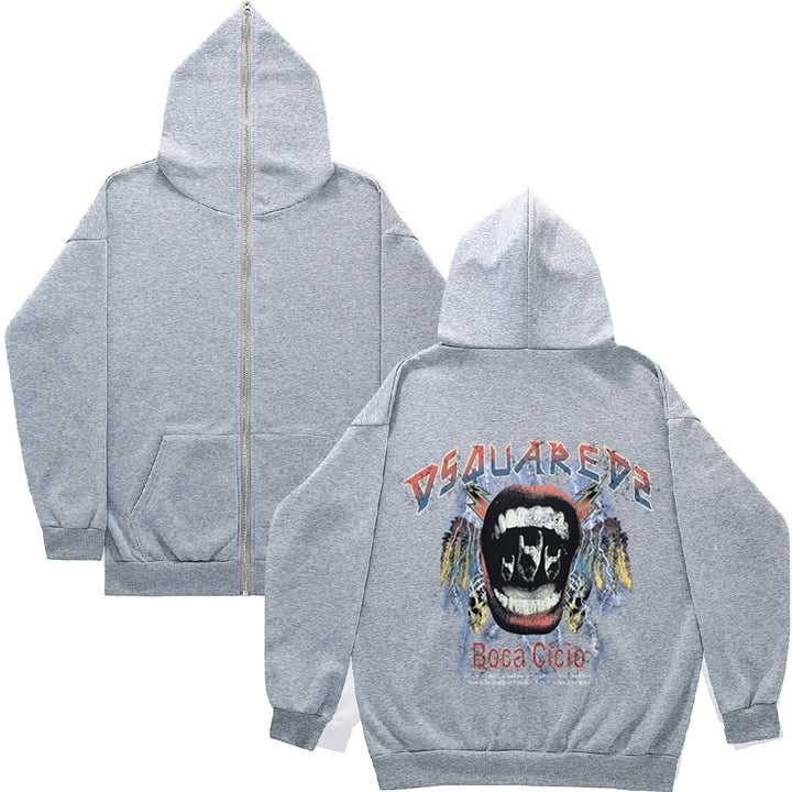 Damen Kapuzenjacke mit kreativem Grafikdesign Drune