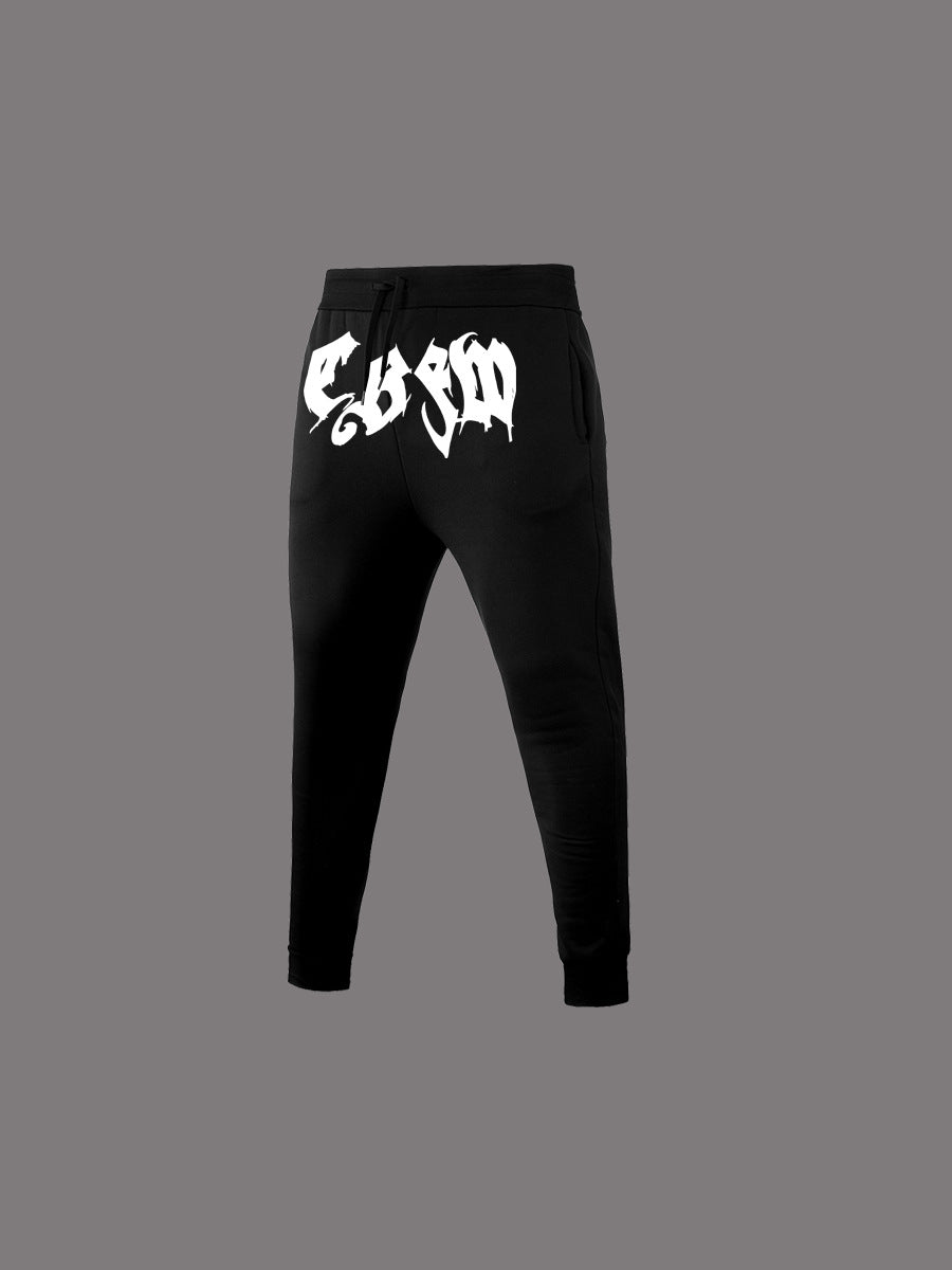 Damen Sportliche Slim Fit Jogginghose mit auffälligem Schriftzug Drune
