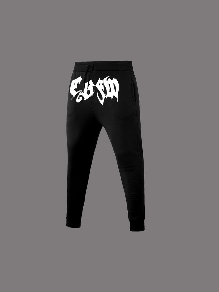 Damen Sportliche Slim Fit Jogginghose mit auffälligem Schriftzug Drune