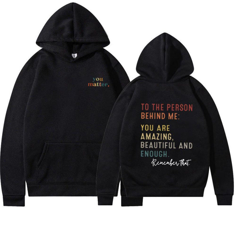 Damen Kapuzenpullover mit motivierendem Schriftzug Drune