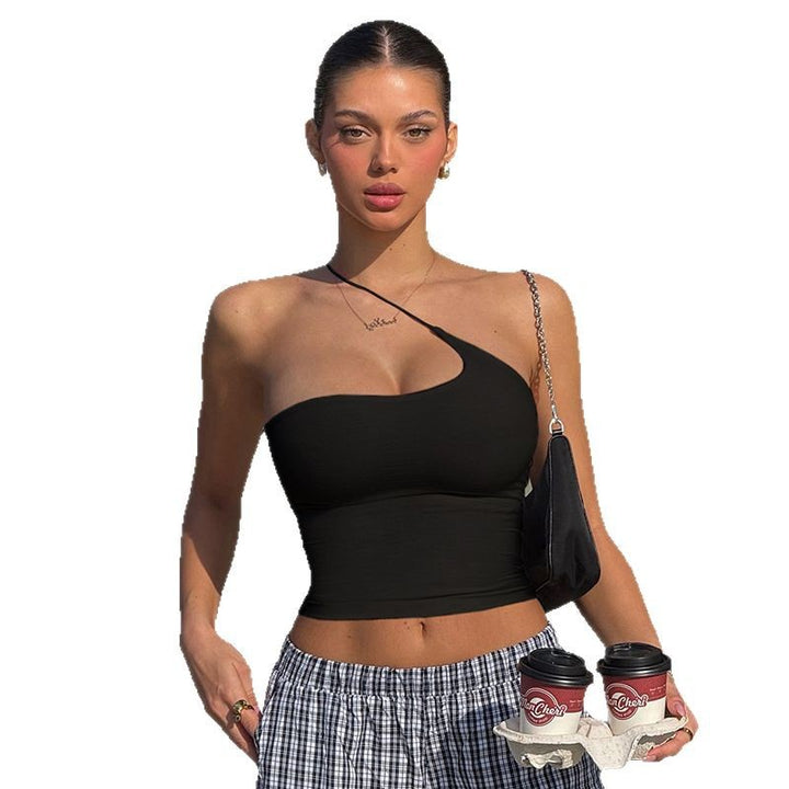 Damen Trägershirt mit asymmetrischem Schnitt und trendigem Design Drune
