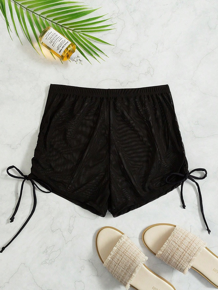 Damen Sportliche Schwimmshorts mit verstellbaren Seitenbändern Drune