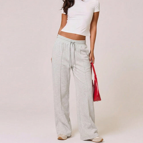 Damen Weitgeschnittene Sweathose mit elastischem Bund und seitlichen Taschen Drune