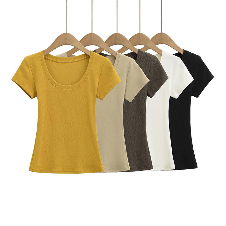 Damen Rundhals T-Shirt aus atmungsaktivem Material mit strukturierter Oberfläche Drune