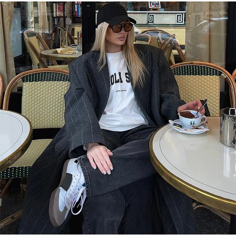 Damen elegante und modische Langjacke Drune