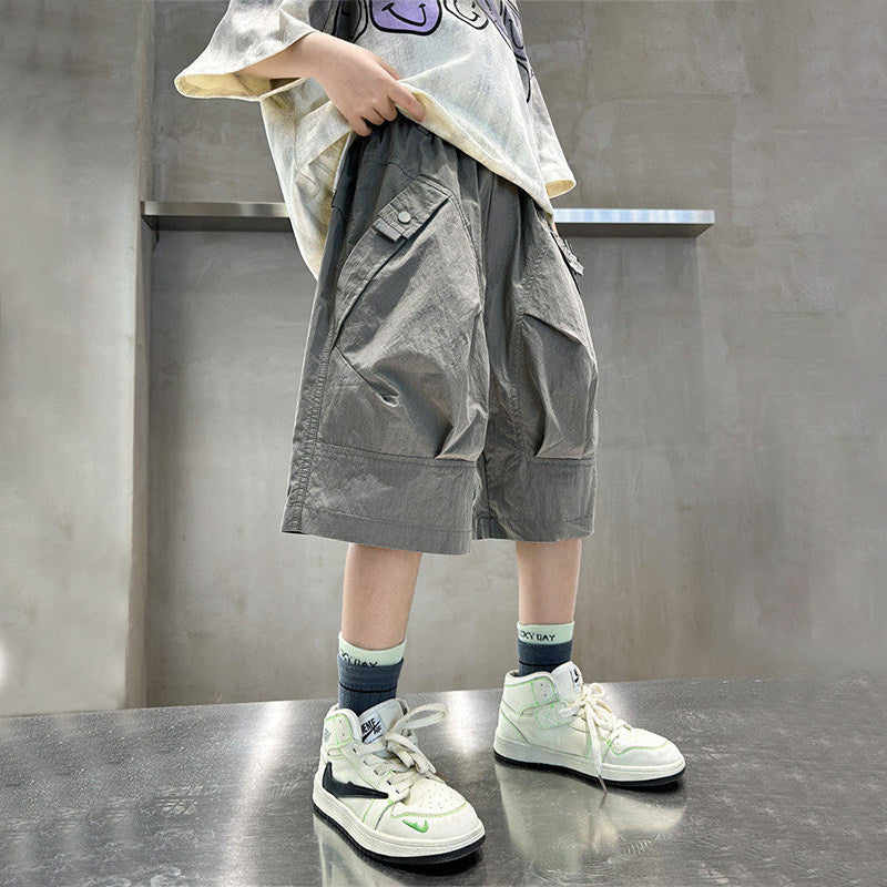 Jungen lässige Cargo-Shorts mit vielseitigen Taschen Drune