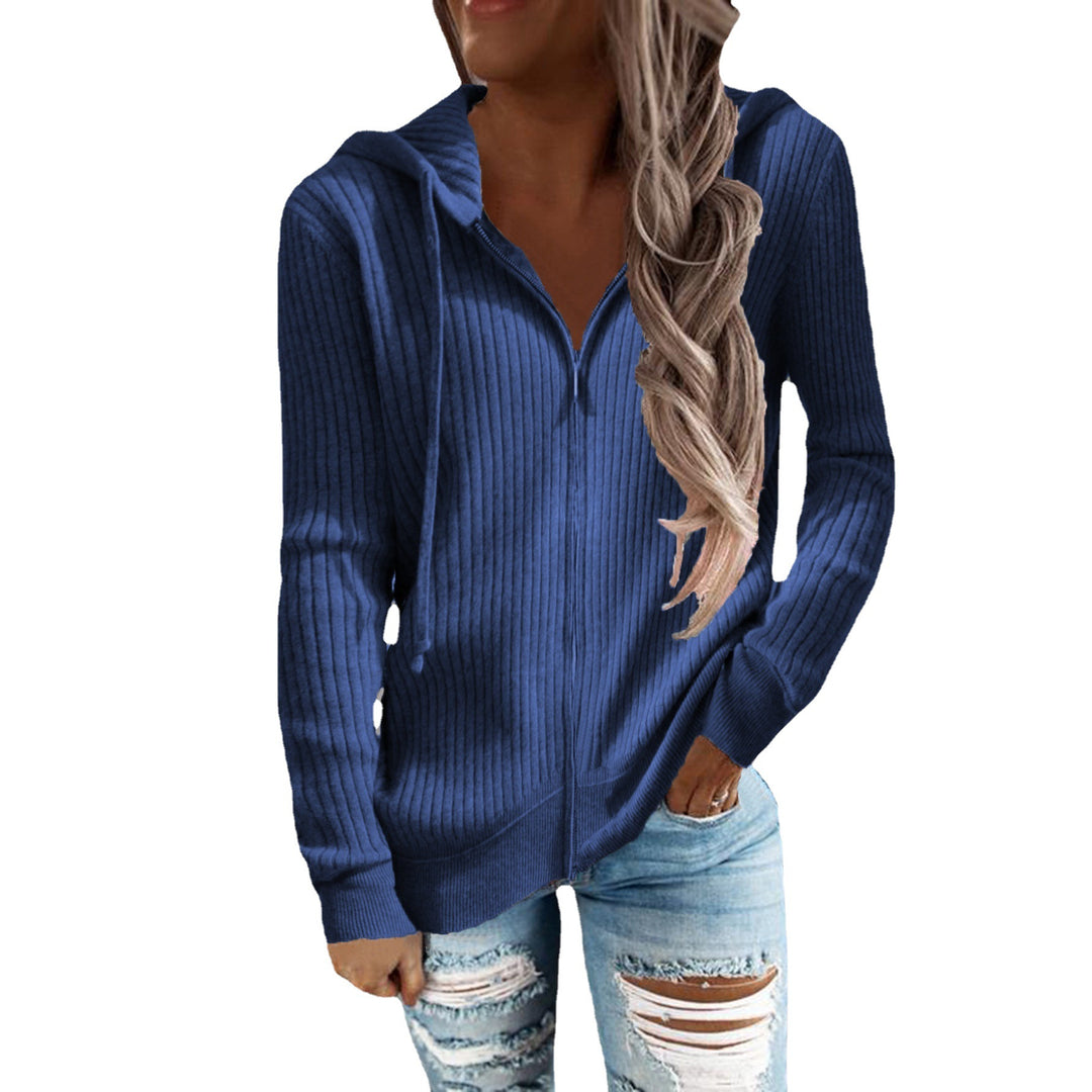 Damen Kapuzenjacke im angesagten Rippenstrickdesign Drune