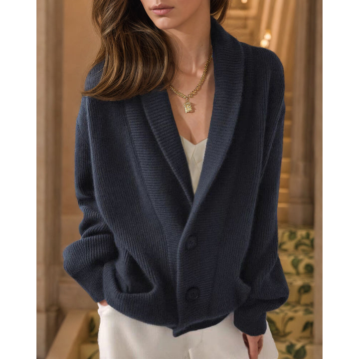 Damen Strickjacke mit eleganten Knopfdetails und lässigem Schnitt Drune