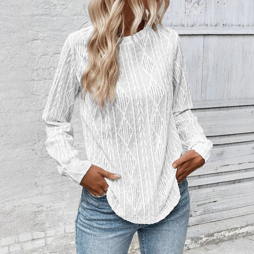 Damen Strickpullover mit strukturiertem Design Drune