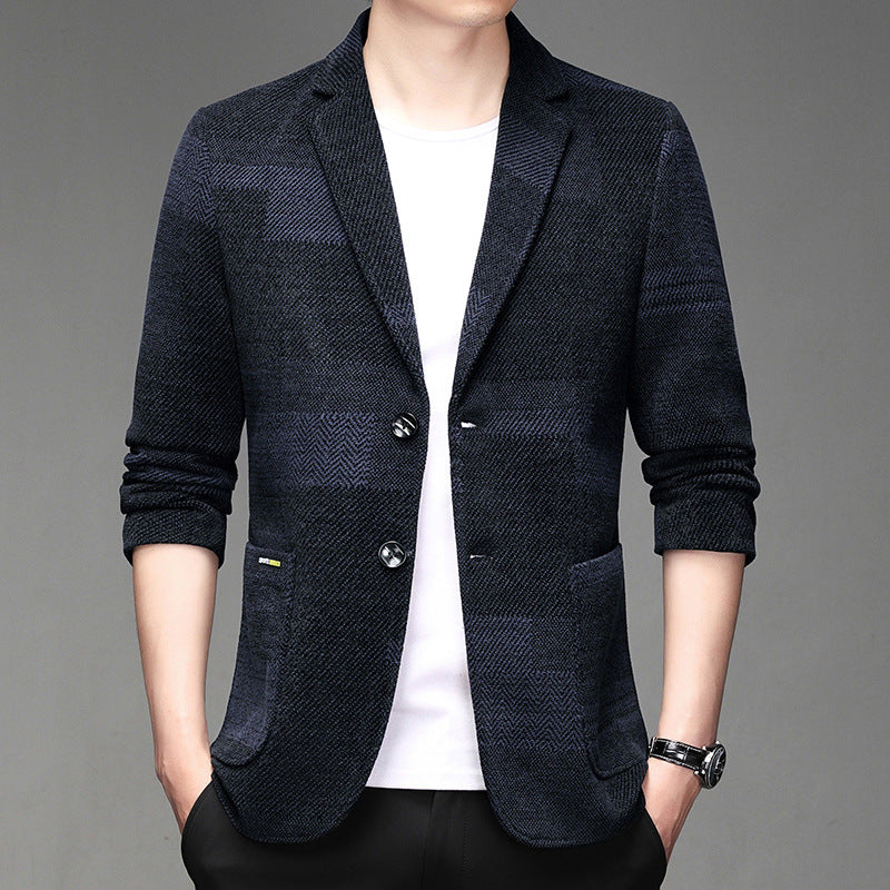 Herren modischer Blazer mit strukturiertem Gewebe und eleganten Details Drune