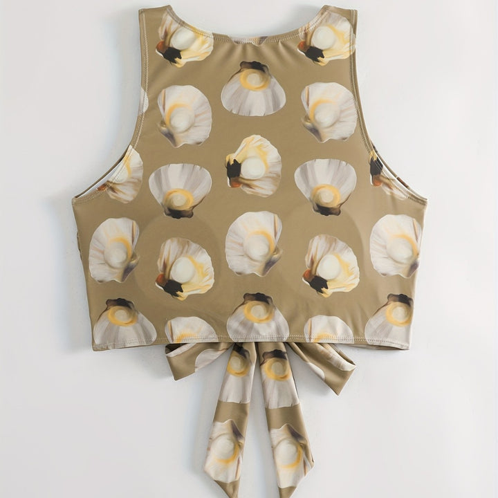 Damen Crop-Top mit modischem Knoten-Design Drune