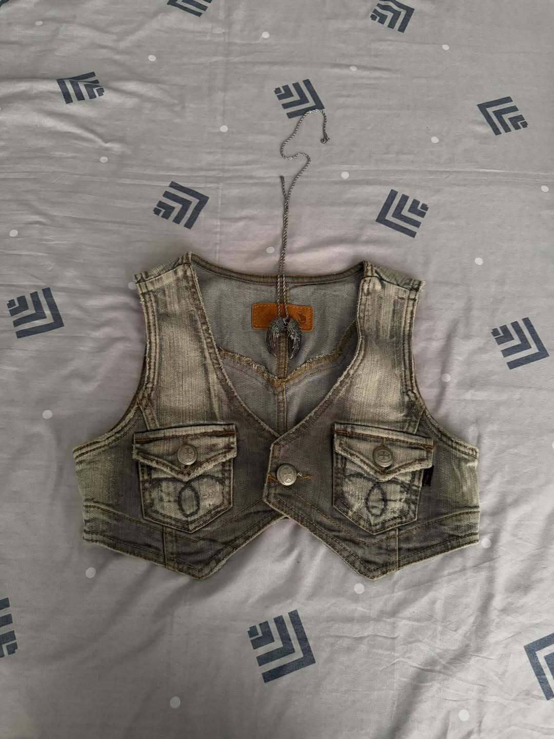 Damen Jeansweste mit Taschen Drune