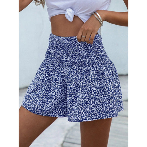 Damen Shorts mit elastischem Taillenbund und floralem Design Drune