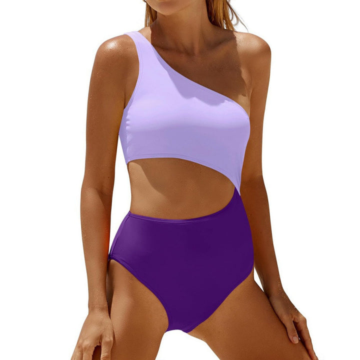 Damen Einseitiger Cut-Out Badeanzug mit attraktivem Design Drune