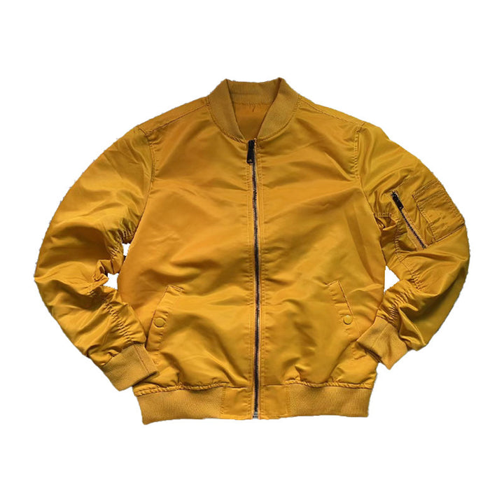 Herren nan urbaner Nylon-Bomber mit schlanker Silhouette, Ärmeltasche und windabweisender Außenhülle Drune