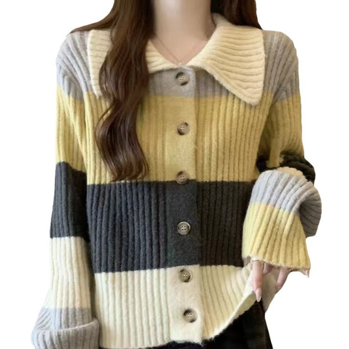 Damen Strickjacke mit breitem Rippdesign und oversized Schnitt Drune
