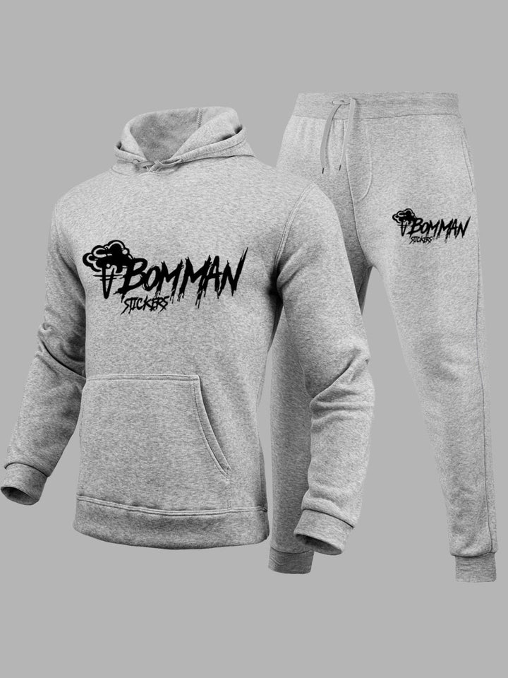 Damen Hoodie und Jogginghose Set mit urbanem Grafiken und gemütlichem Schnitt Drune