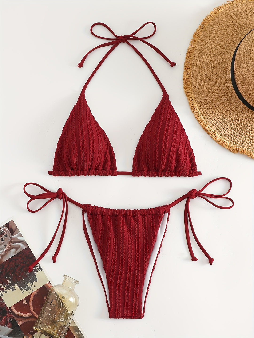 Damen Triangel-Bikini mit raffinierten Rüschen Drune