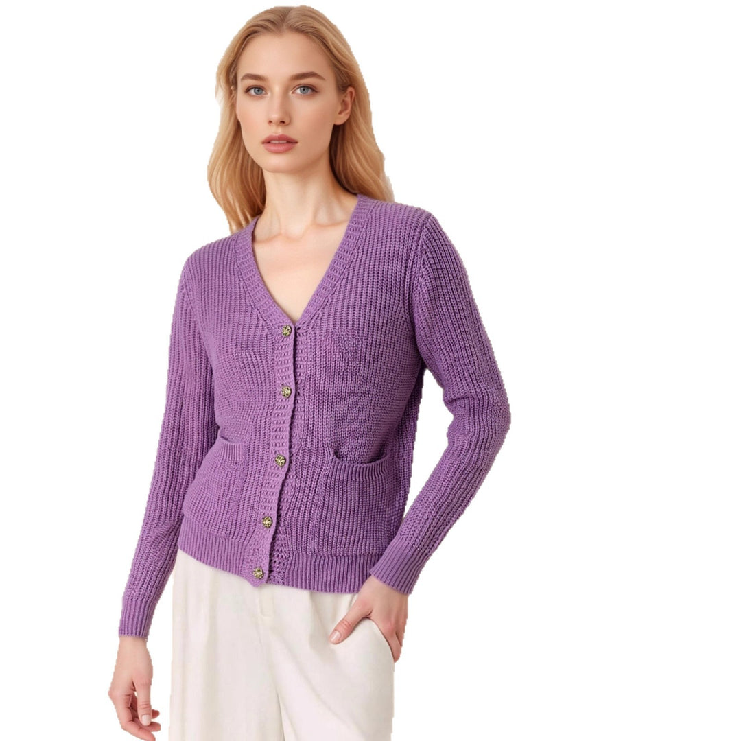 Damen Strickjacke mit feiner Struktur und praktischen Taschen Drune