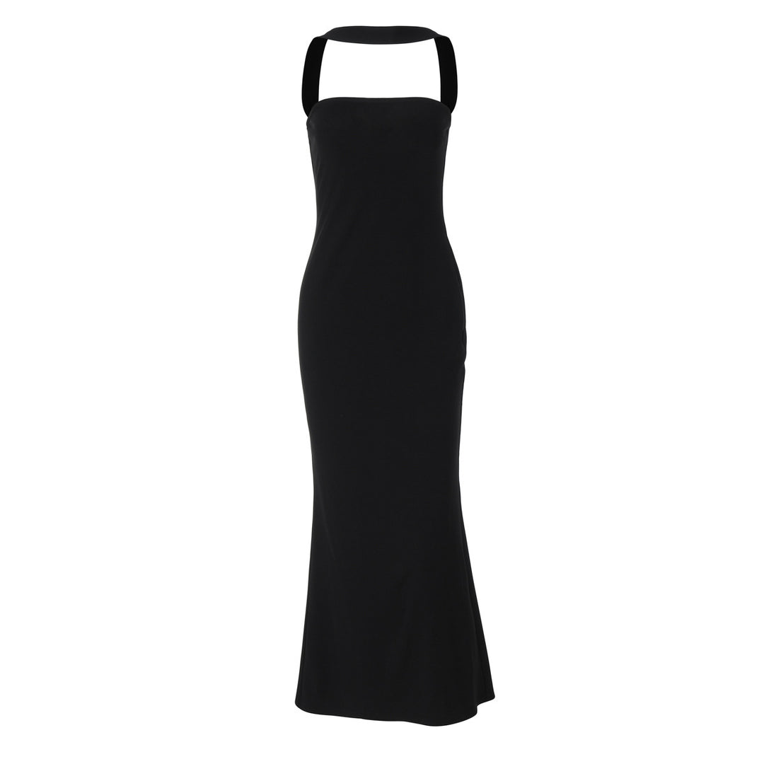 Damen Enges Abendkleid mit tiefem U-Ausschnitt und chicer Rückenpartie Drune