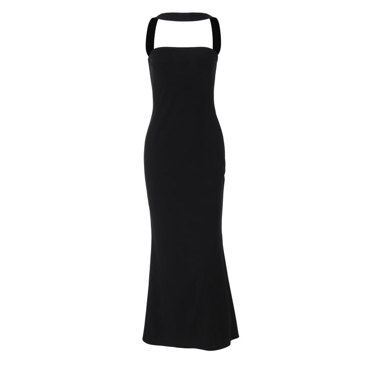 Damen Enges Abendkleid mit tiefem U-Ausschnitt und chicer Rückenpartie Drune