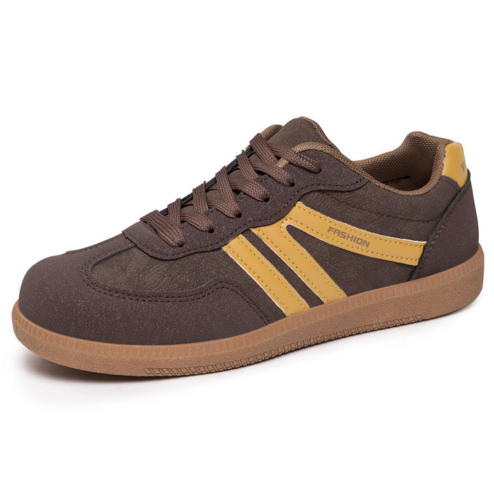 Damen nan retro-inspirierter Low-Top Sneaker mit Velours- und Synthetikbesatz Drune