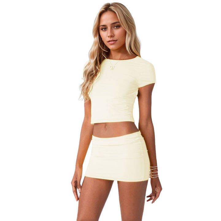 Damen Crop-Top und Minirock Set Drune