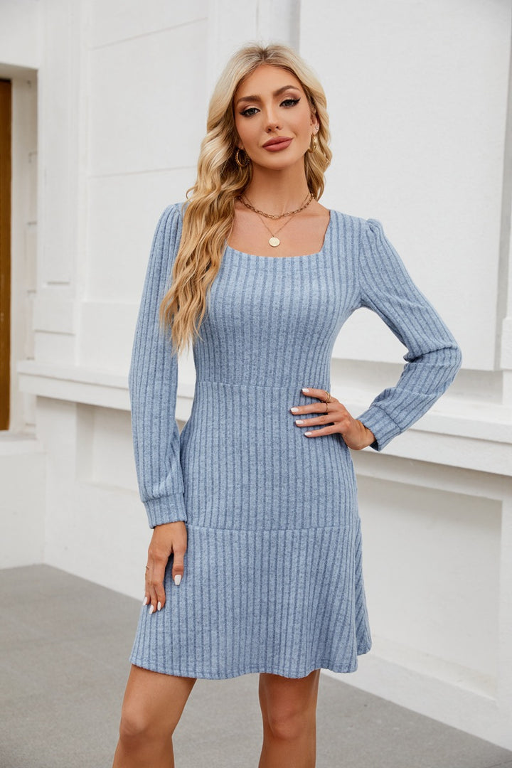 Damen gestricktes Midikleid Drune