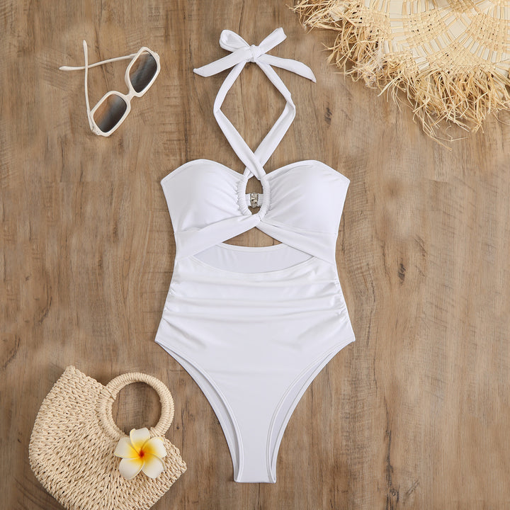 Damen eleganter Cut-Out Badeanzug Drune