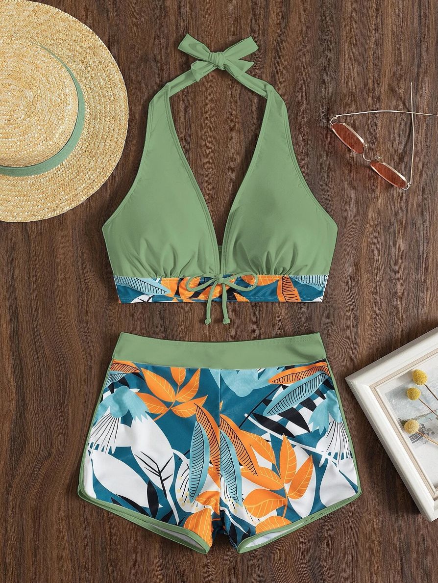 Damen Sportliches Bikini-Set mit verdecktem Bauch Drune