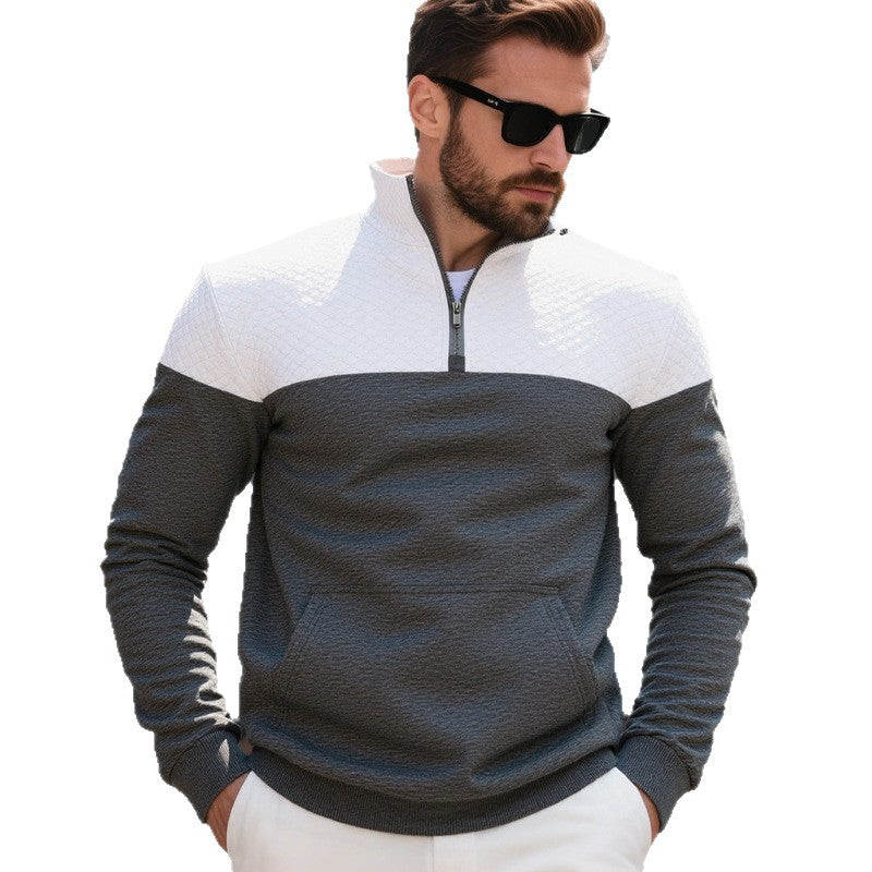 Herren Stepppullover mit halbem Reißverschluss und hochwertiger Verarbeitung Drune