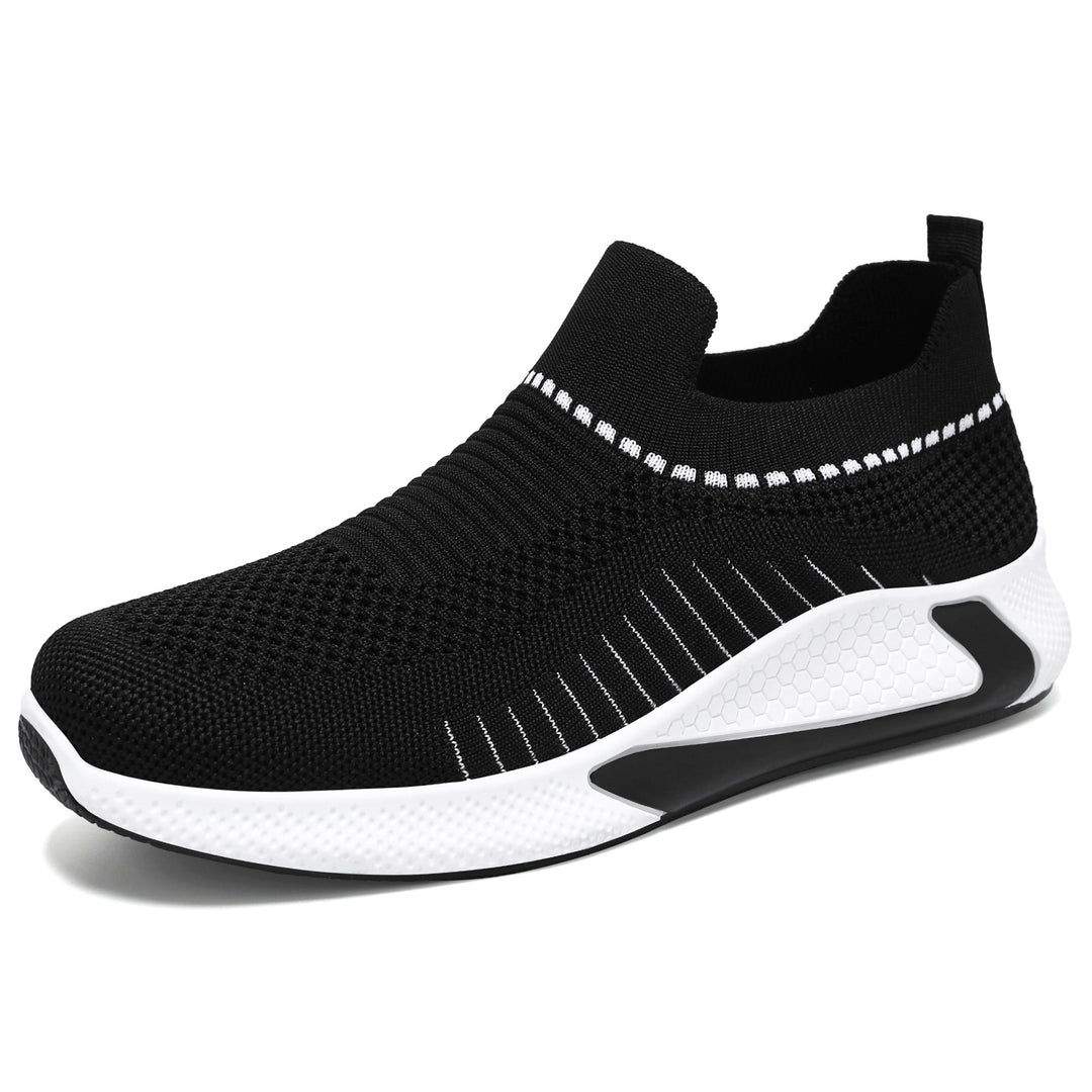 Unisex nan nahtloser Strick-Slip-On Laufschuh mit sockenähnlichem Schaft und hexagonaler Dämpfungssohle Drune