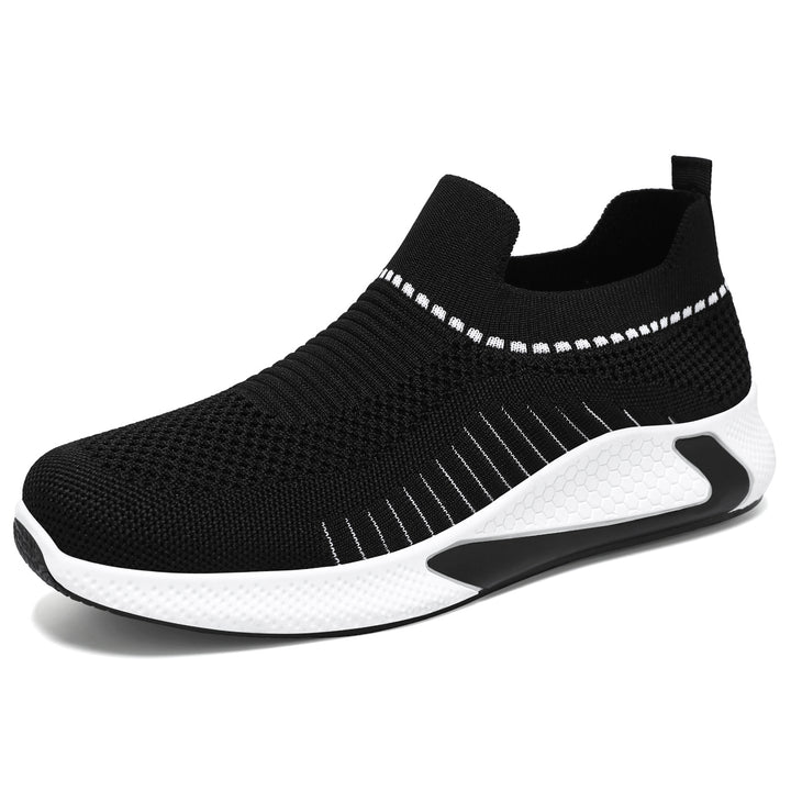 Unisex nan nahtloser Strick-Slip-On Laufschuh mit sockenähnlichem Schaft und hexagonaler Dämpfungssohle Drune