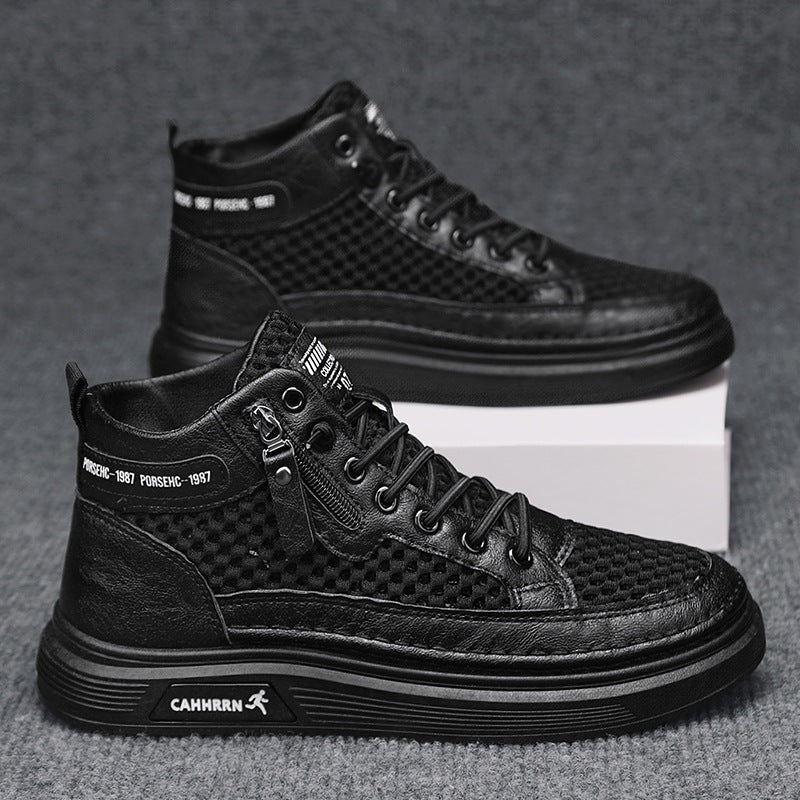 Damen High-Top Sneakers mit atmungsaktivem Netzdesign und dämpfender Sohle Drune