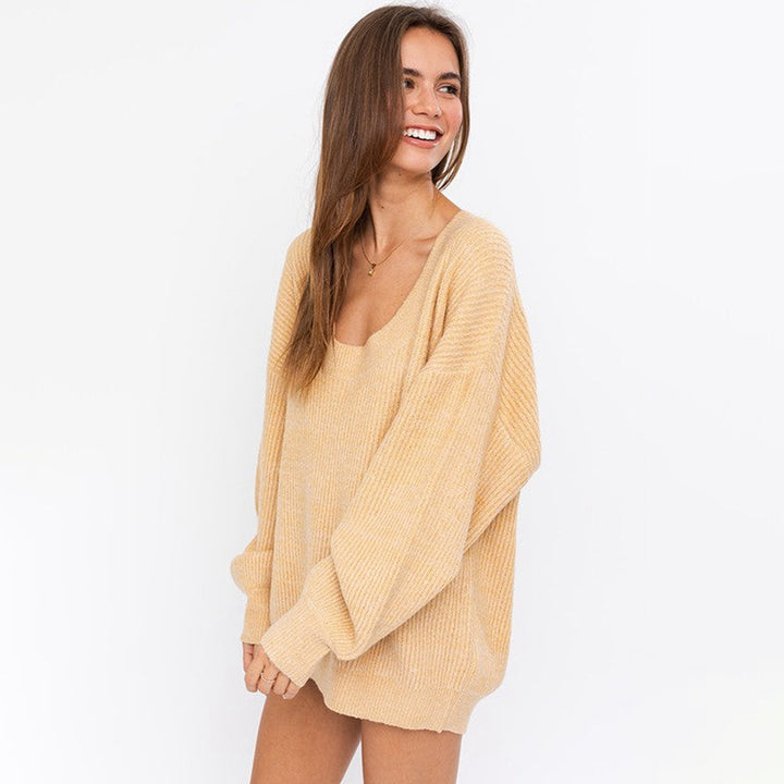 Damen Grobstrickpullover Drune