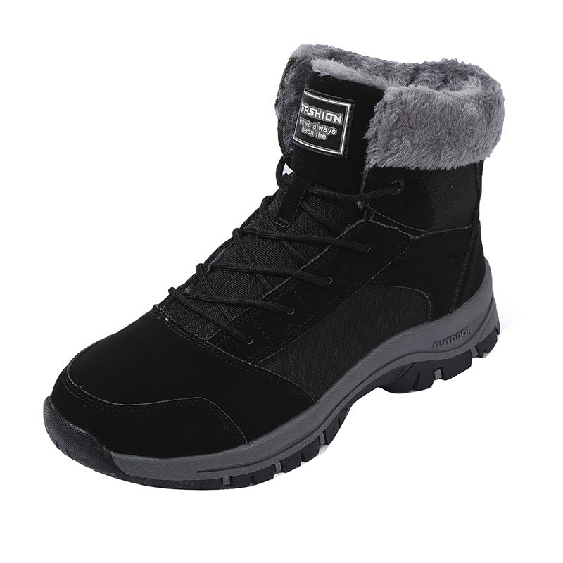 Damen gefütterte Winterstiefel mit rutschfester Sohle und isolierendem Kragen Drune