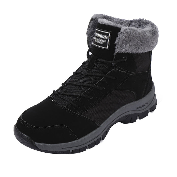 Damen gefütterte Winterstiefel mit rutschfester Sohle und isolierendem Kragen Drune