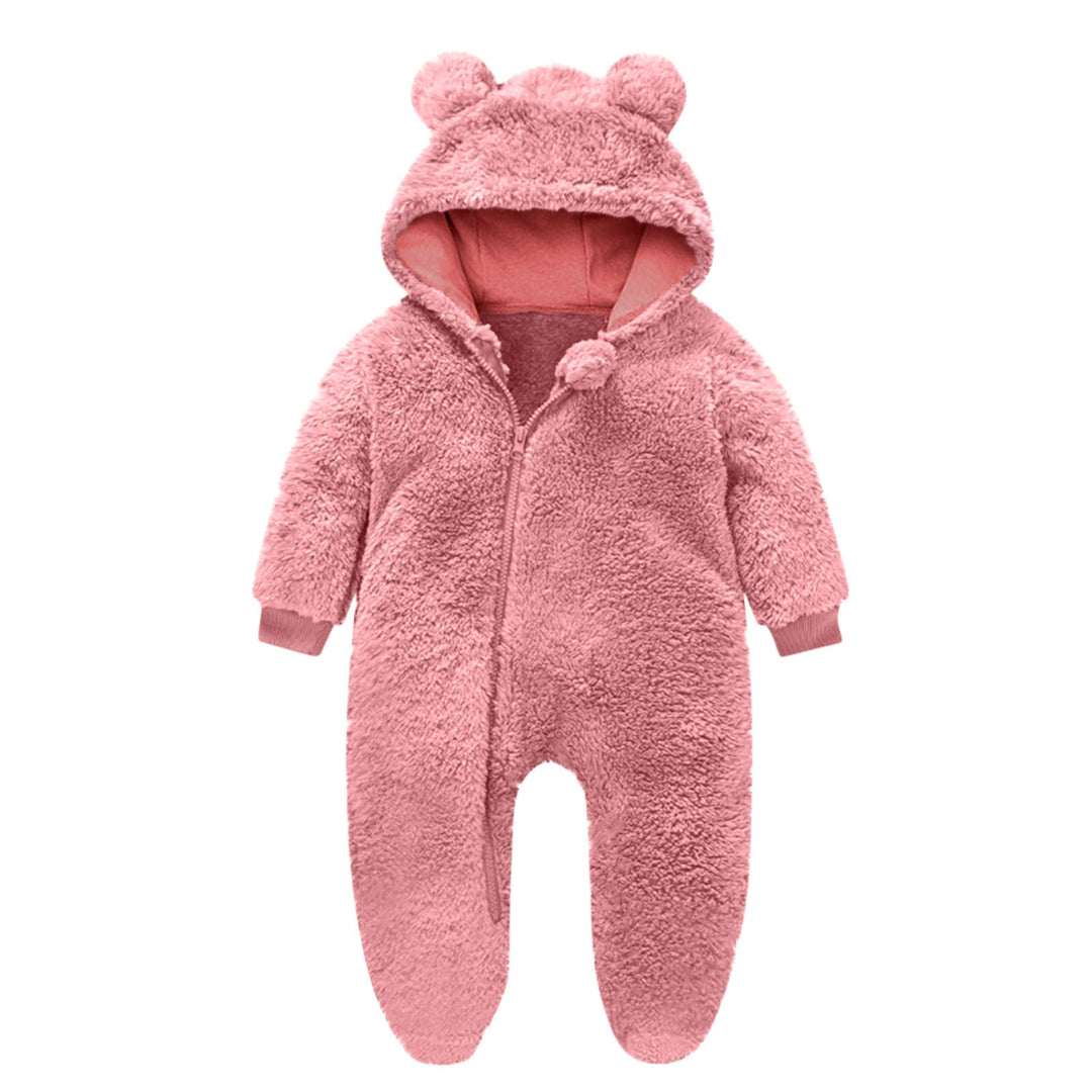 Kleinkind Fleece Overall mit Bärenohren Drune