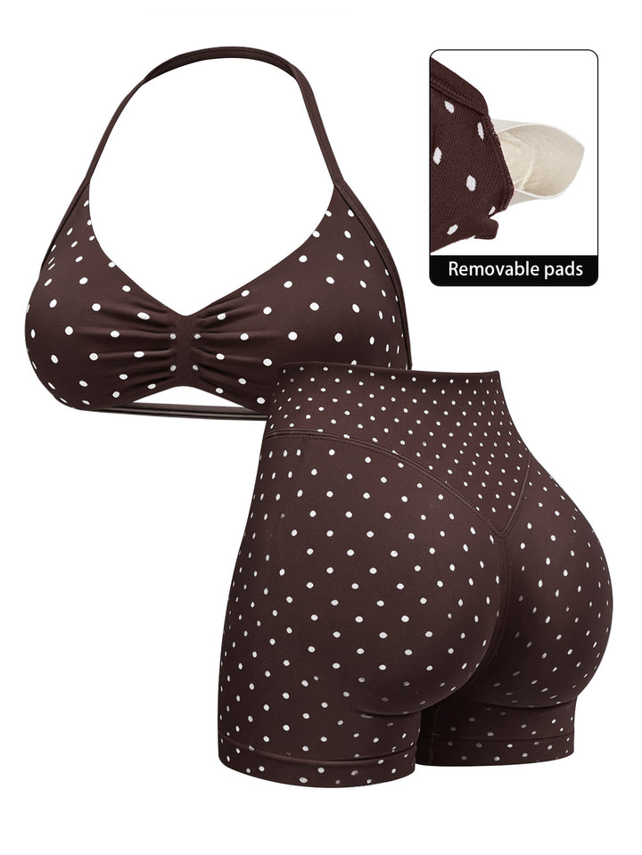 Damen Sportlicher Bikini mit gepolstertem Oberteil und hoher Taille Drune