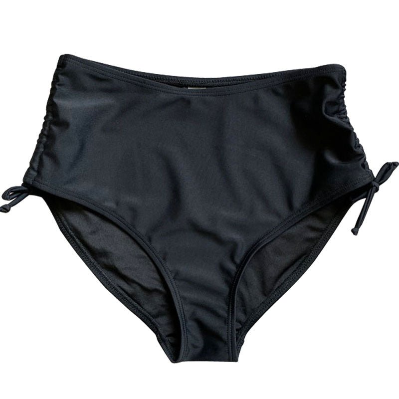 Damen Hochgeschnittene Bikinihose mit Raffung Drune