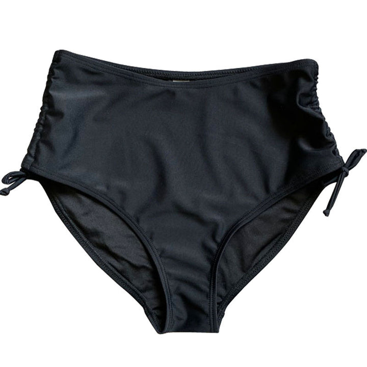 Damen Hochgeschnittene Bikinihose mit Raffung Drune