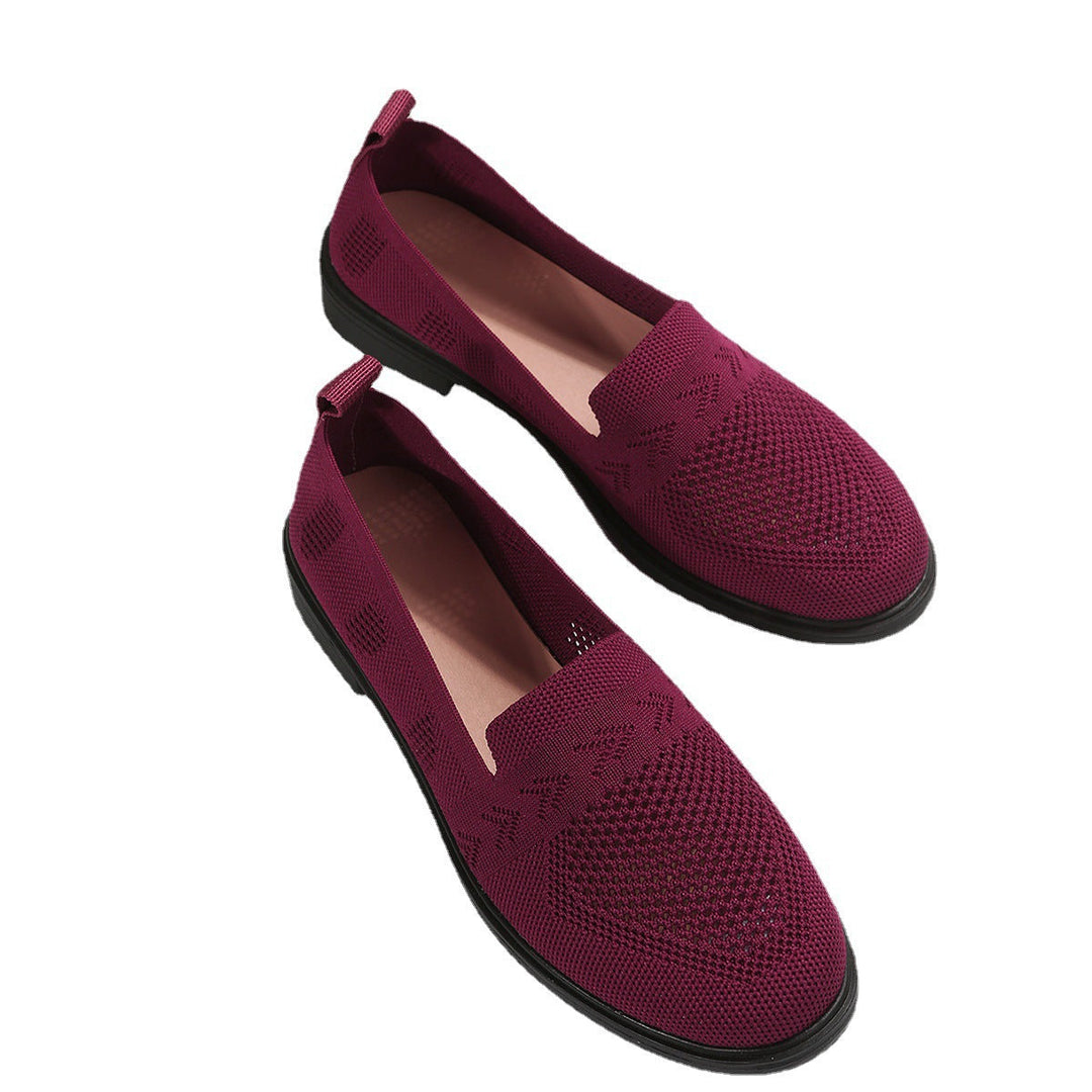 Damen luftige Slip-On Sneakers mit atmungsaktivem Netzmaterial Drune