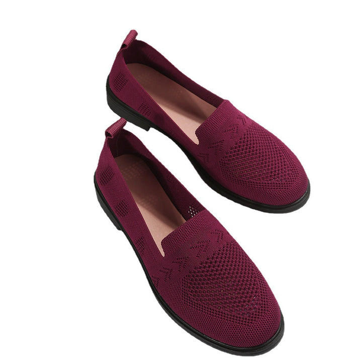 Damen luftige Slip-On Sneakers mit atmungsaktivem Netzmaterial Drune