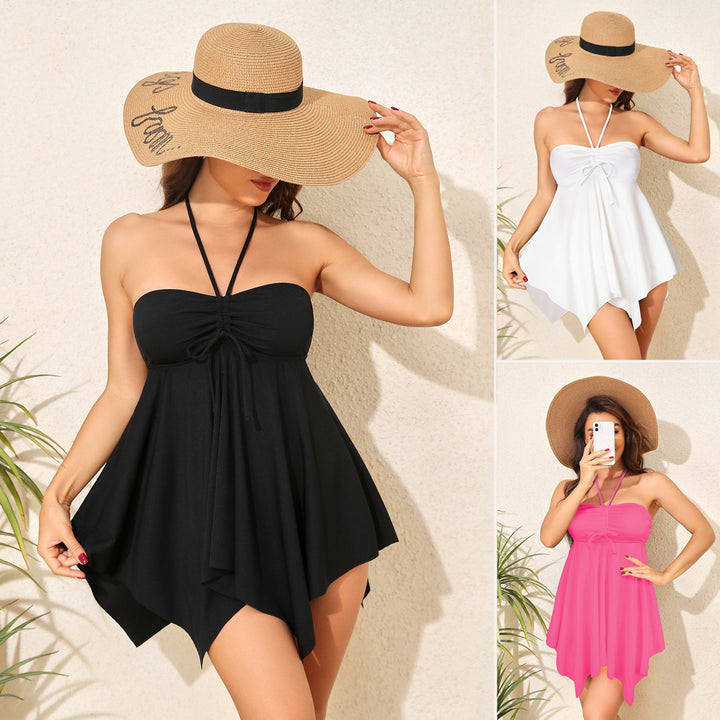 Damen Tankini mit lässigem Oberteil und modischem Rock Drune