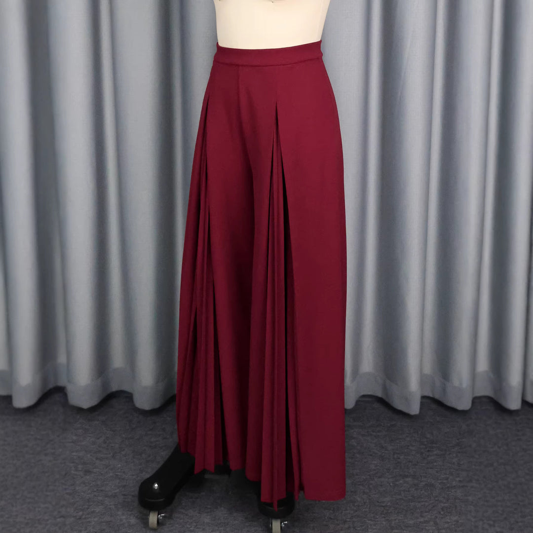 Damen Plisseehose mit hohem Bund und elegantem Faltenwurf Drune