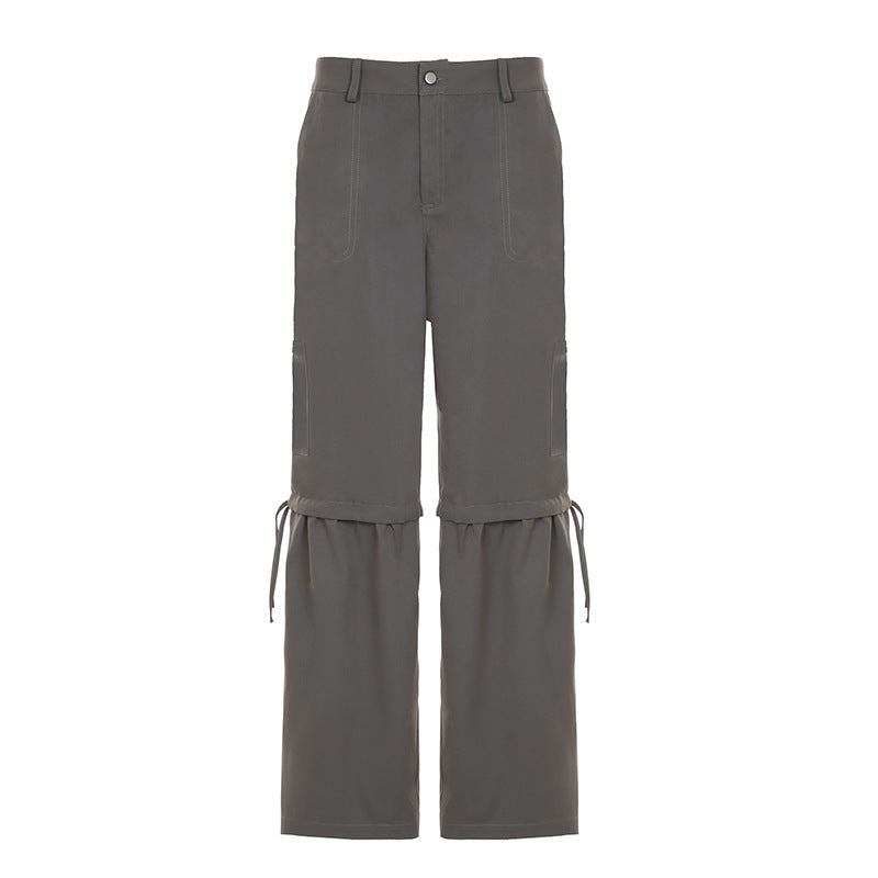 Damen modische Utility-Hose mit verstellbarem Saum und praktischen Taschen Drune