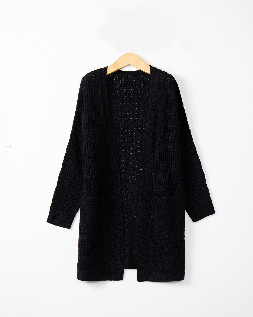 Damen lässiger Strickcardigan mit Taschen und offenem Schnitt Drune