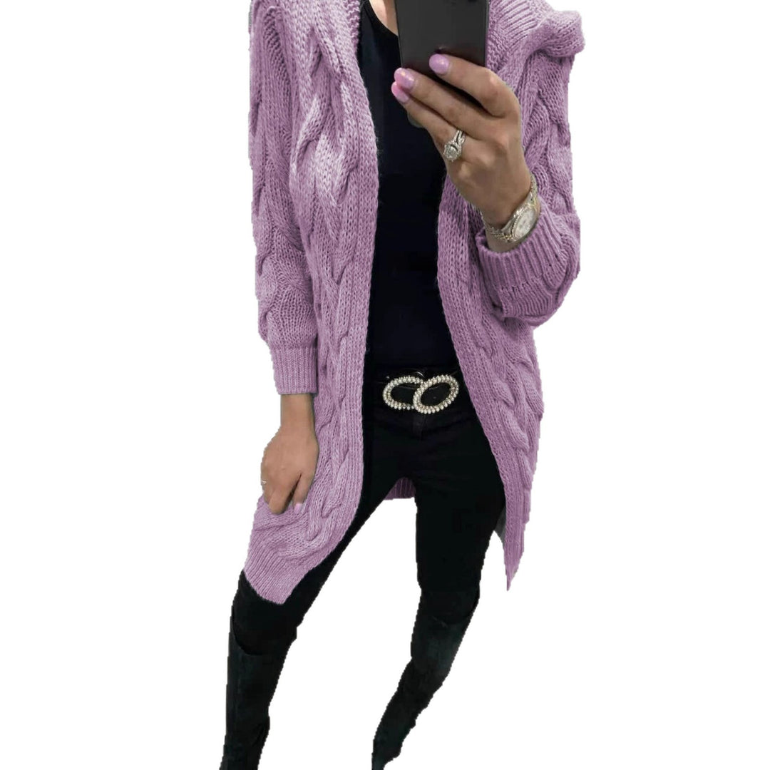 Damen Grobstrick-Cardigan mit nostalgischem Zopfdesign und praktischen Taschen Drune